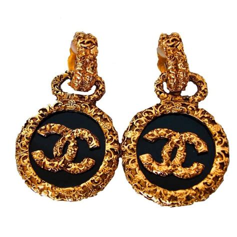 chanel double c earrings dupe|authentic chanel cc logo earrings.